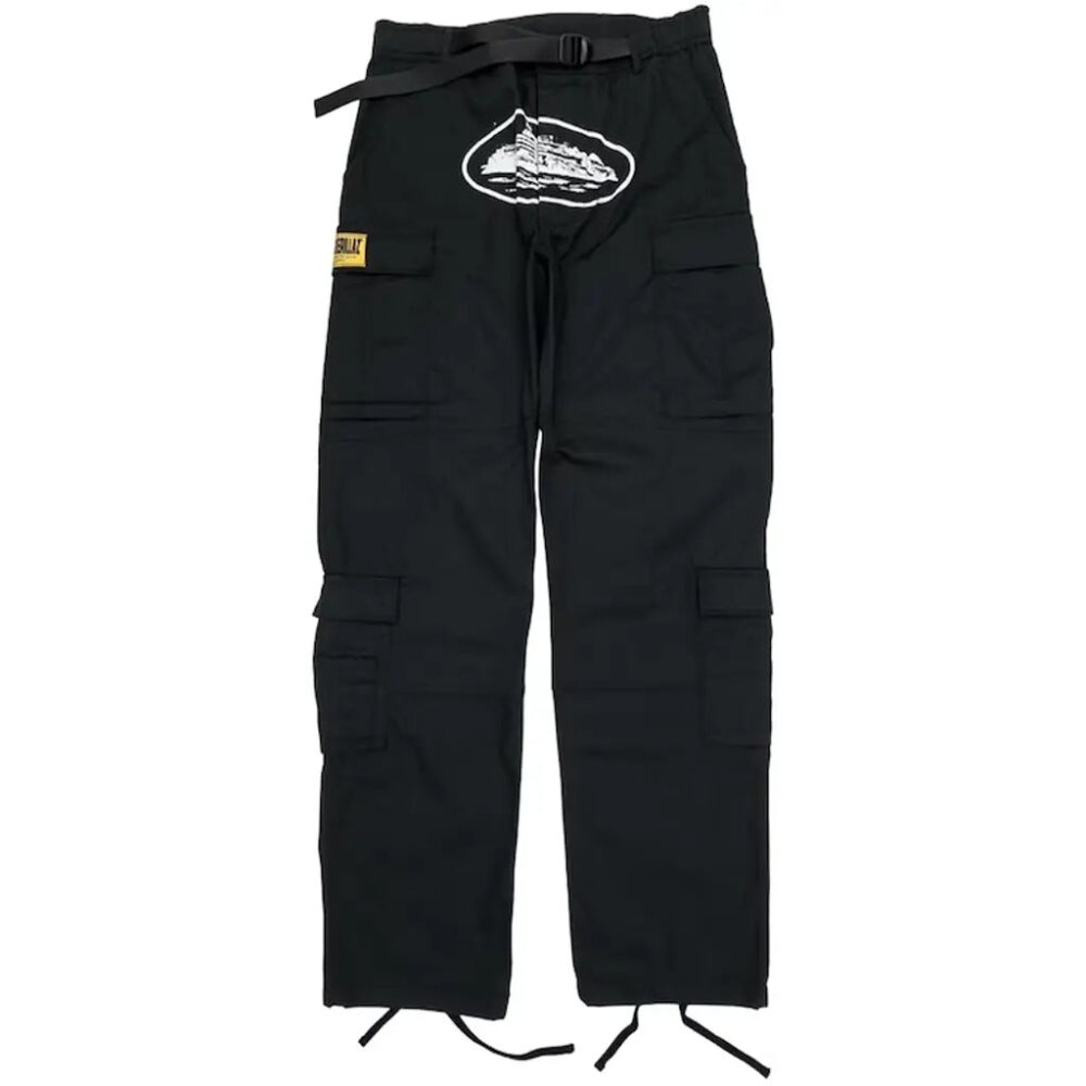 Corteiz 4Starz Special Edition Guerillaz Cargos Black White